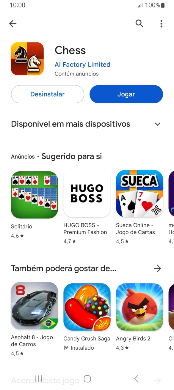 Prima a tecla de início para terminar e voltar ao ecrã inicial.