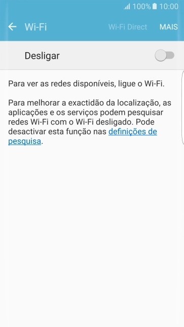Prima o indicador para ativar a função.