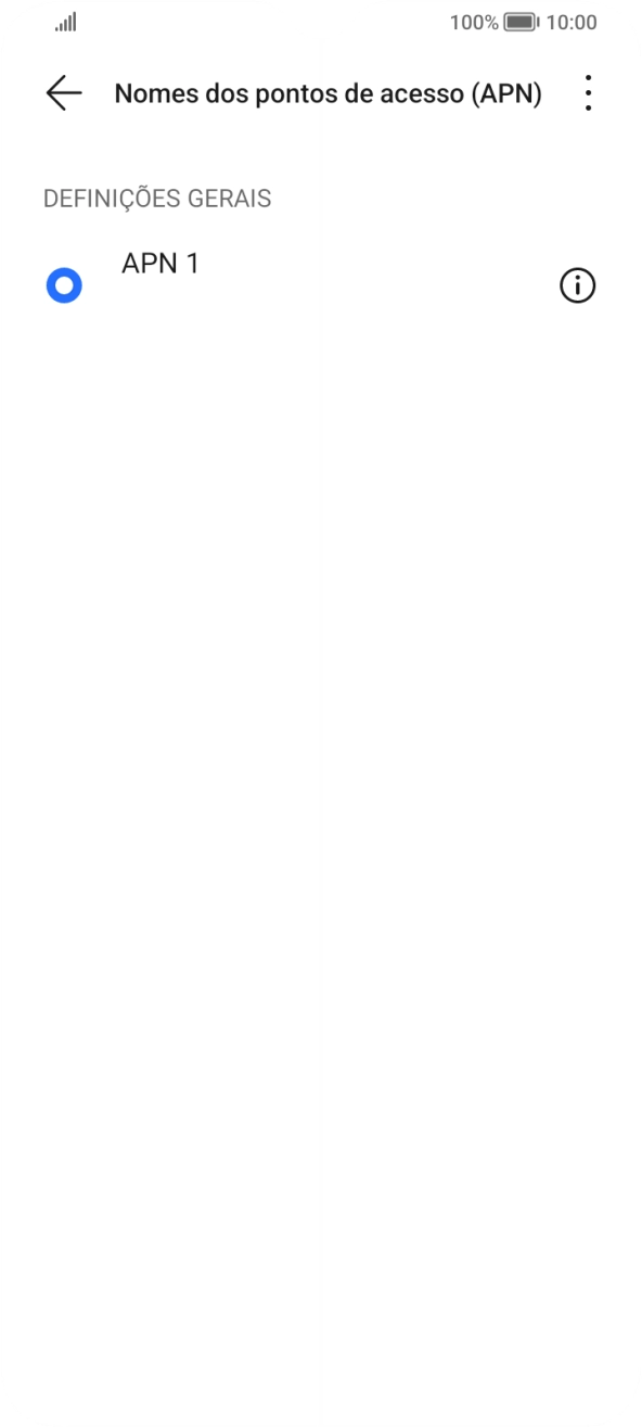 Prima o ícone de menu.