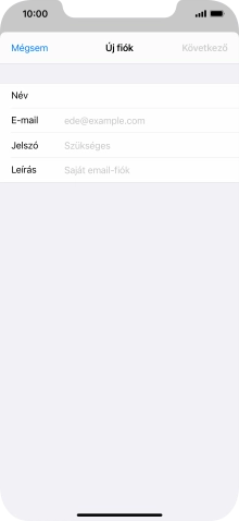Kattints az E-mail mezőre, és írd be az e-mail címedet.
