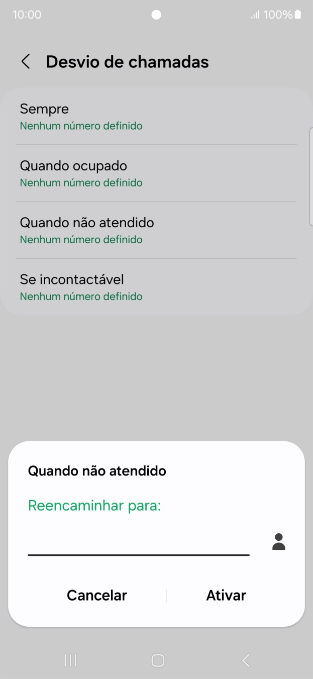 Introduza 123 e prima Ativar.