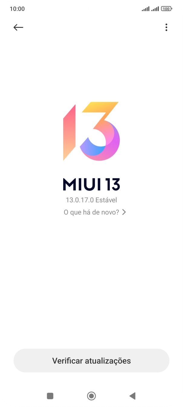 Prima Verificar atualizações. Se existir uma nova versão de software disponível, será agora indicado no ecrã. Siga as indicações no ecrã para atualizar o software do telefone.