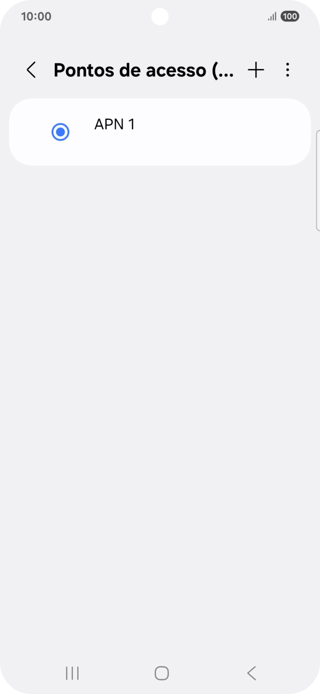 Prima o ícone para adicionar.