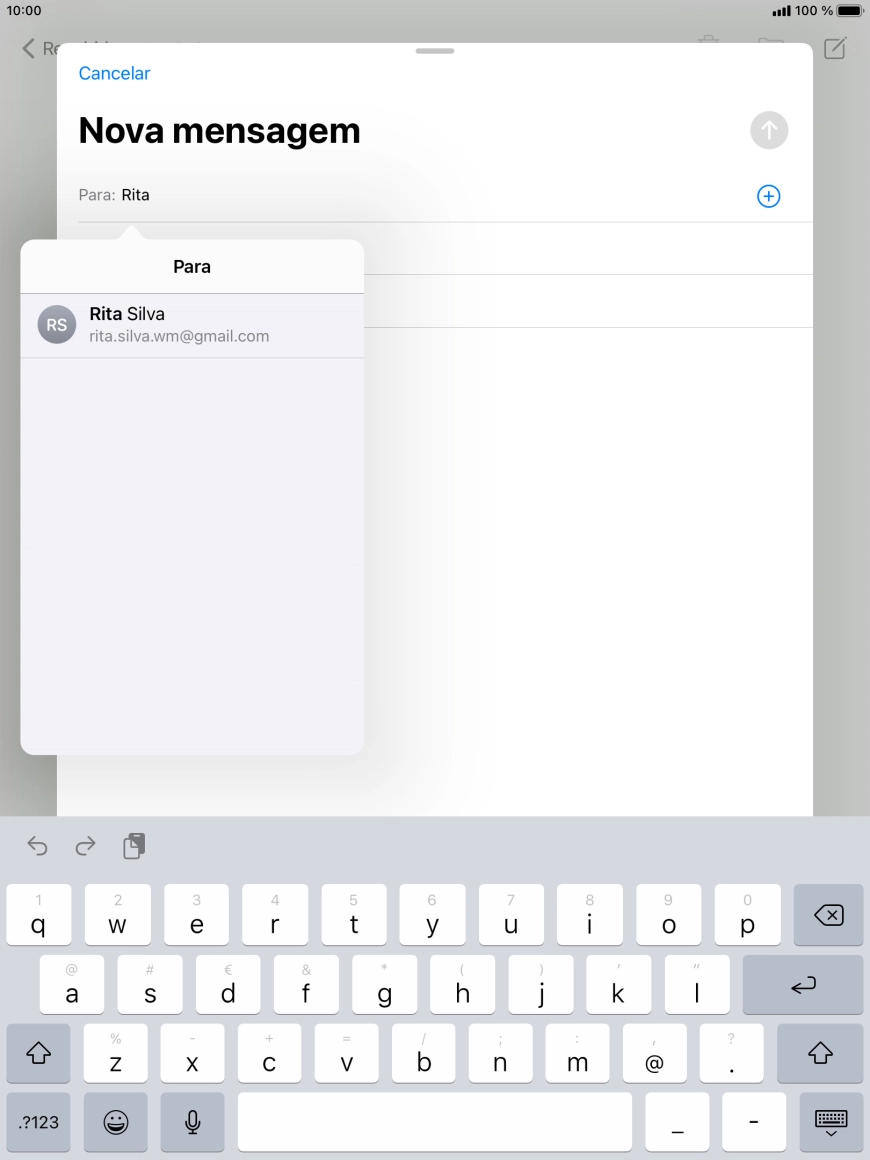 Prima o contacto pretendido.