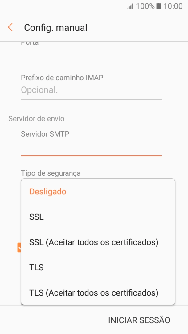 Prima TLS para ativar a função.