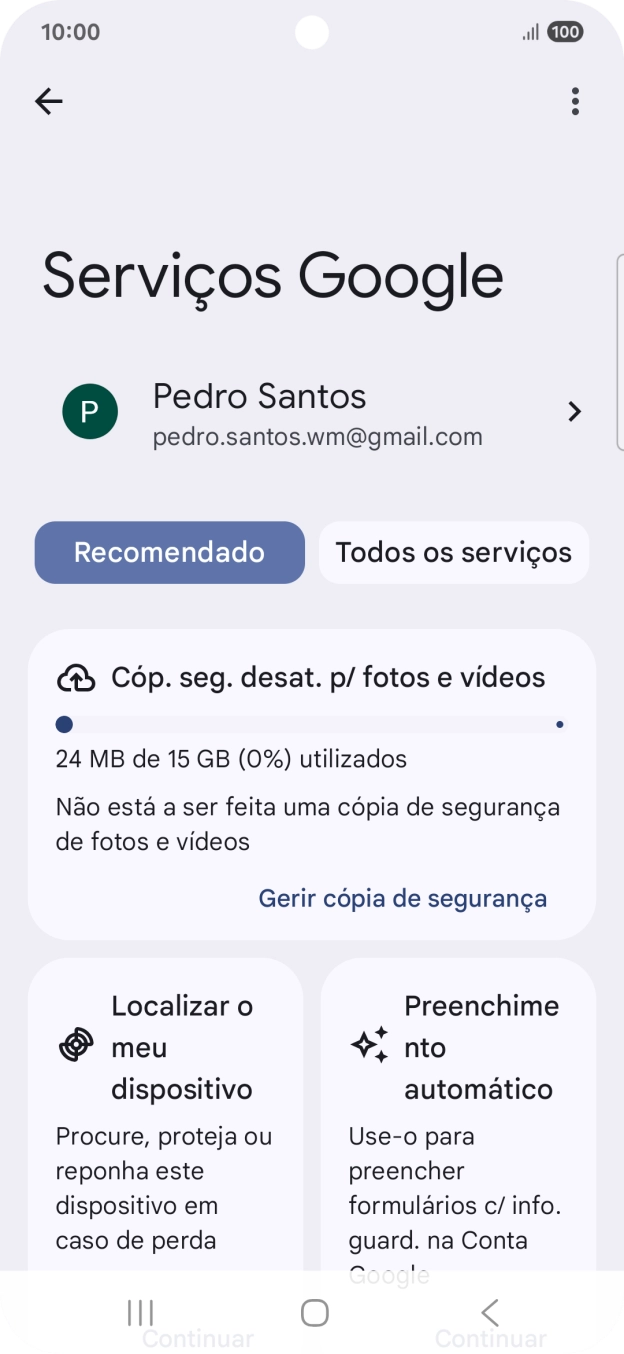 Prima Localizar o meu dispositivo.