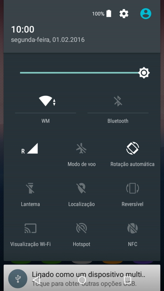 Prima o ícone de definições.