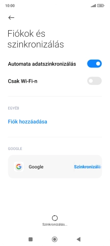 Válaszd a Fiók hozzáadása lehetőséget.