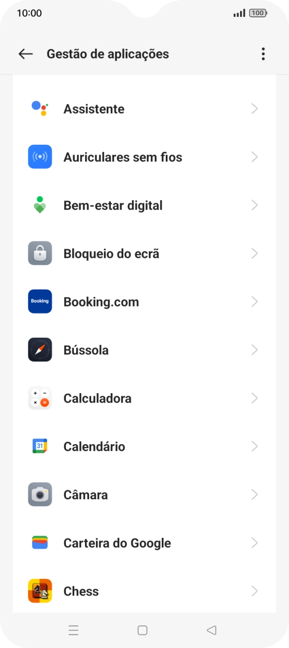 Prima a app pretendida.