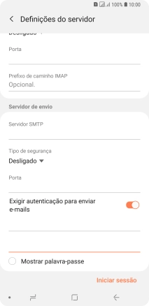 Prima Iniciar sessão.