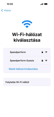 Válaszd ki a kívánt Wi-Fi hálózatot.