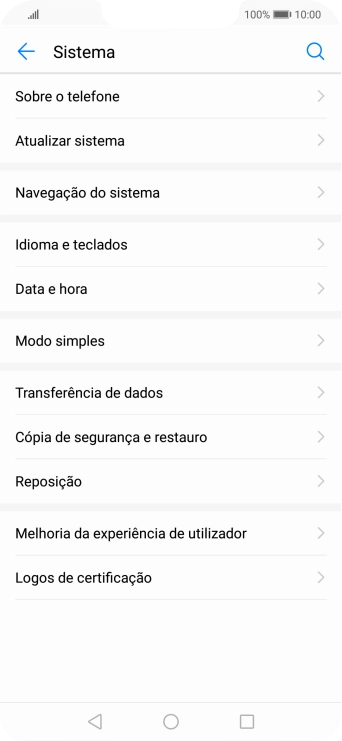 Prima Sobre o telefone.