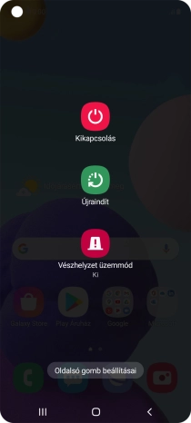 Válaszd a Kikapcsolás lehetőséget.