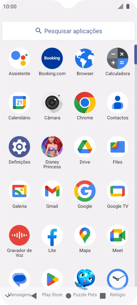 Prima Galeria e vá até à pasta pretendida.