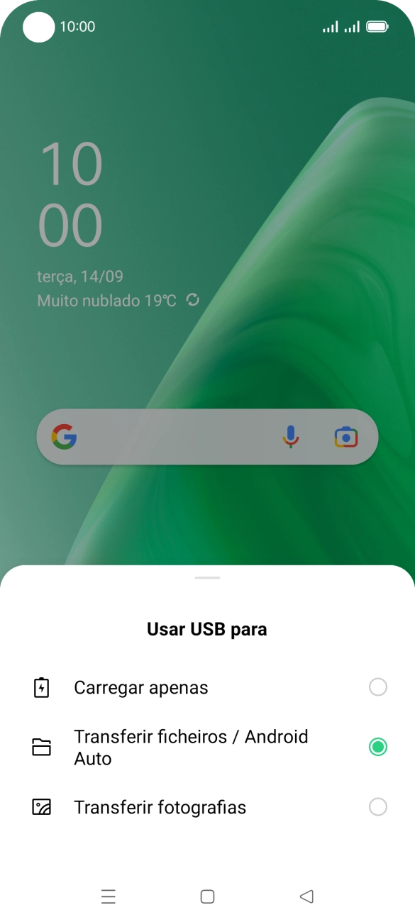 Prima Transferir ficheiros / Android.