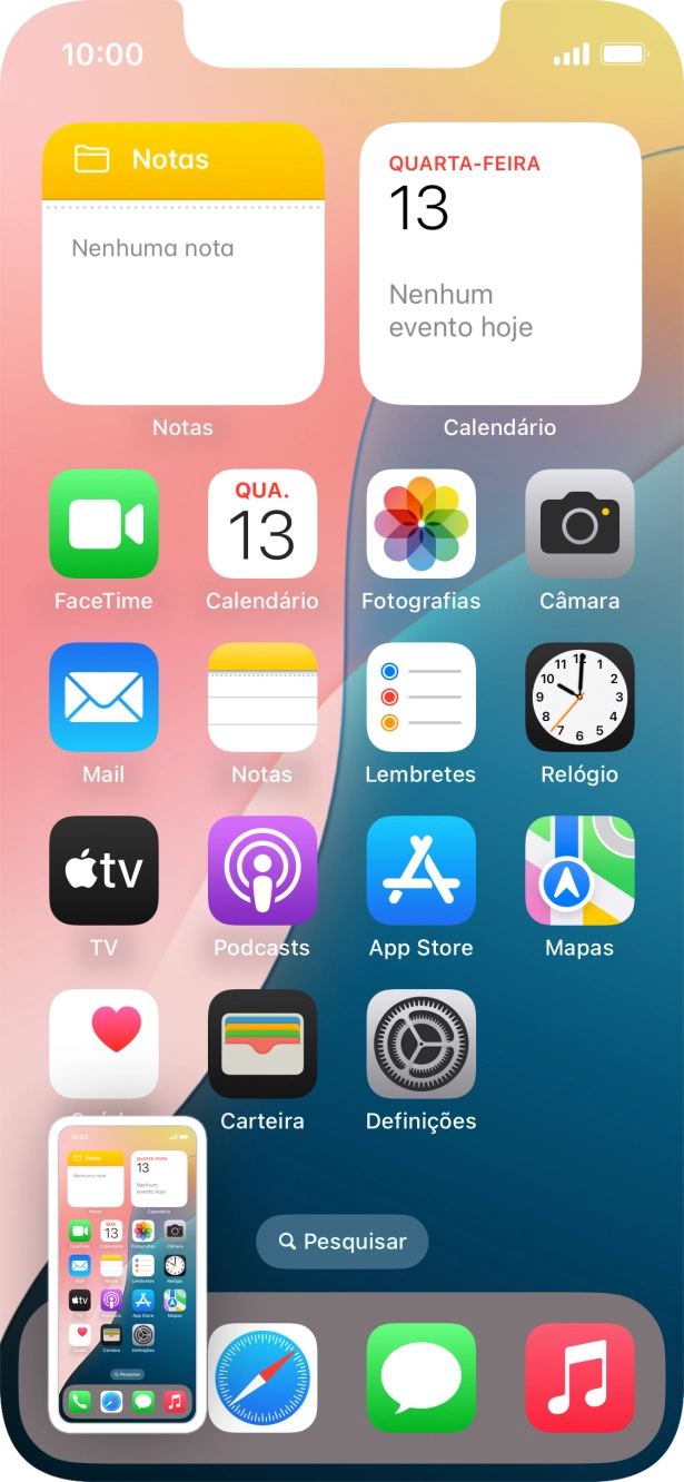 Para modificar a captura de ecrã prima a captura de ecrã e siga as indicações no ecrã para efetuar as modificações pretendidas.
