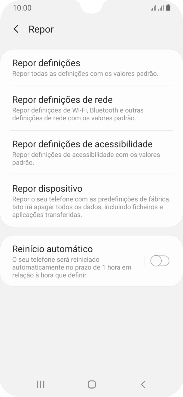 Prima Repor dispositivo.