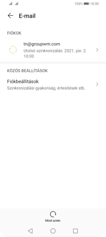 Válaszd a Fiókbeállítások lehetőséget.