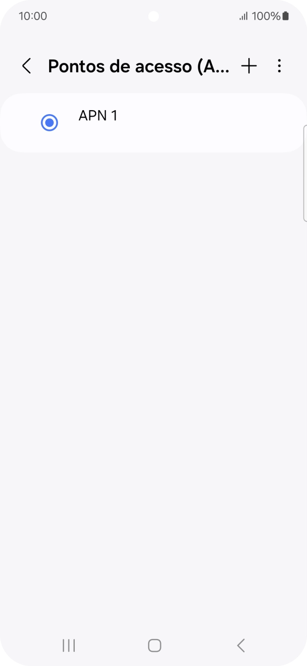 Prima o ícone para adicionar.