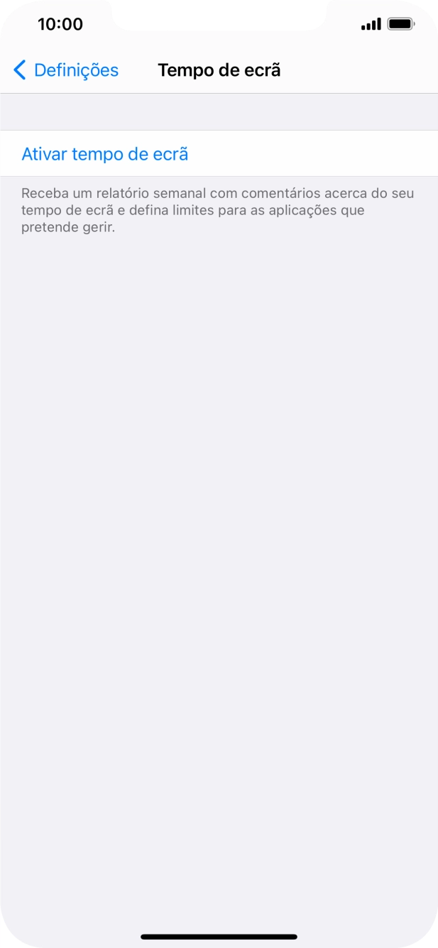 Para voltar ao ecrã inicial, deslize o dedo de baixo para cima a partir da base do ecrã.