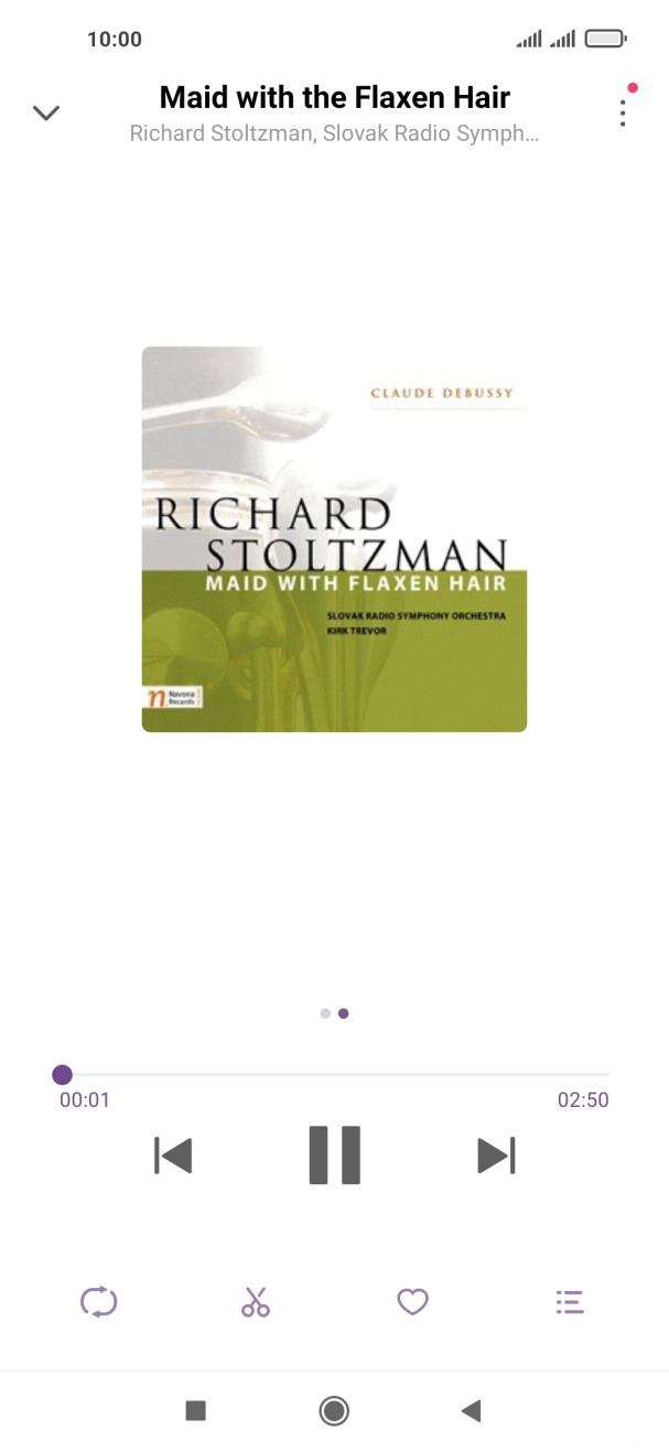 Prima a seta para a direita para ir para o ficheiro de música seguinte.