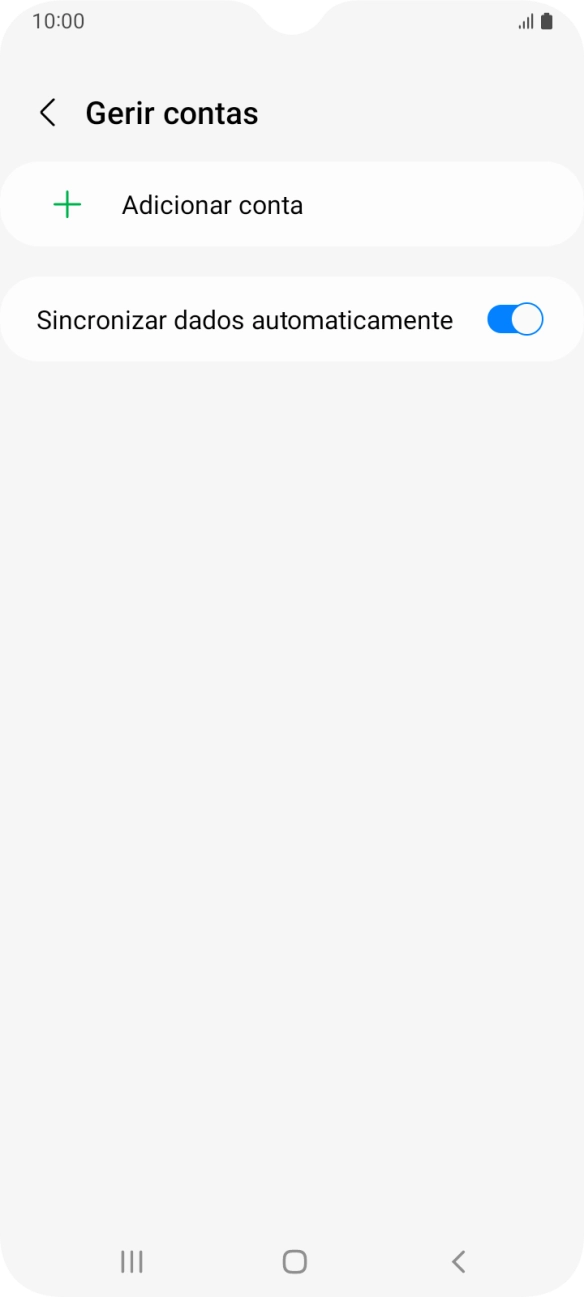 Prima Adicionar conta.