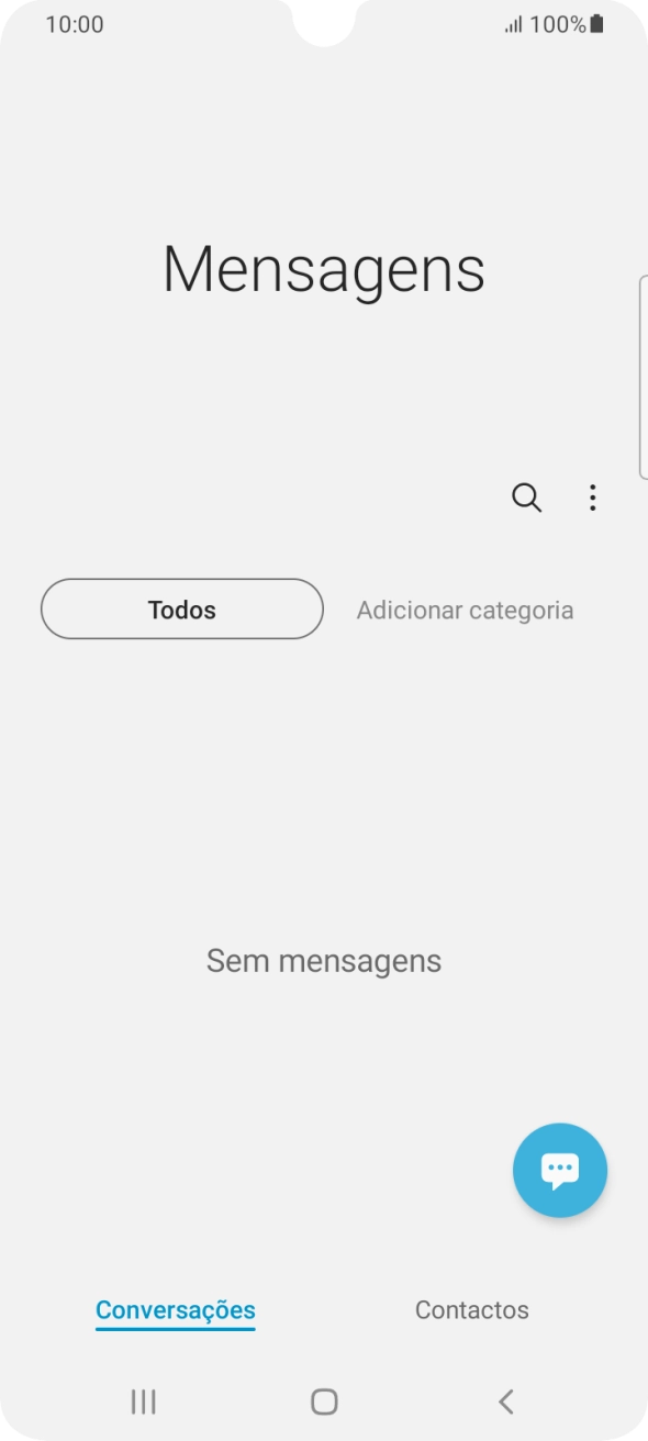 Prima o ícone de nova mensagem.