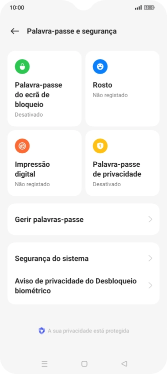 Prima Segurança do sistema.