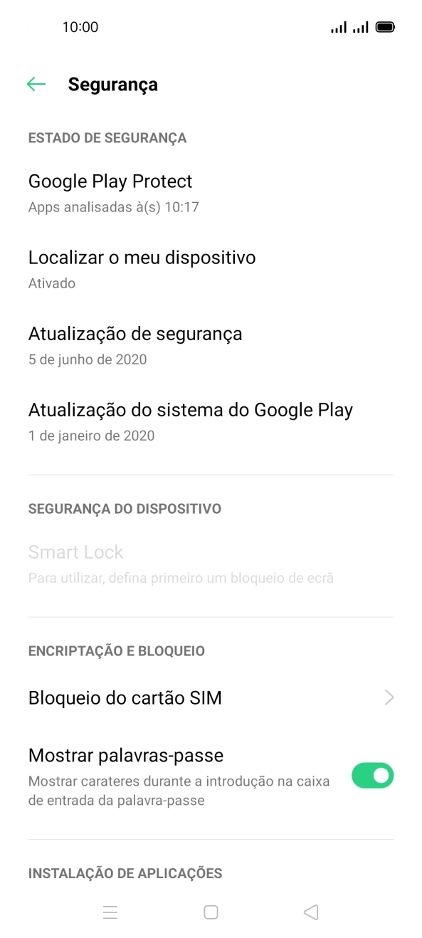 Prima Bloqueio do cartão SIM.