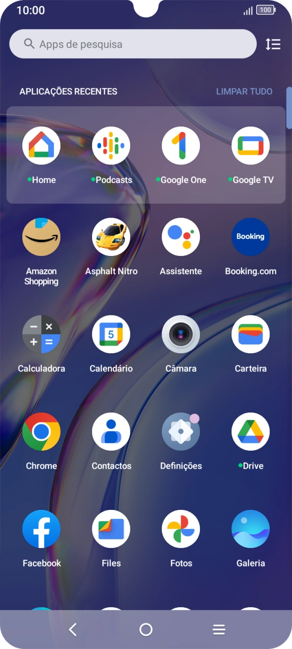 Prima Galeria e vá até à pasta pretendida.