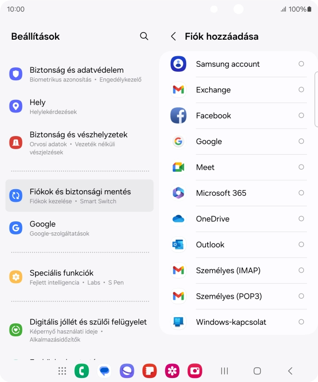Válaszd a Személyes (IMAP) lehetőséget.