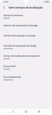 Prima Precisão da localização da Google.