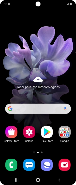 Deslize o dedo para cima no ecrã.