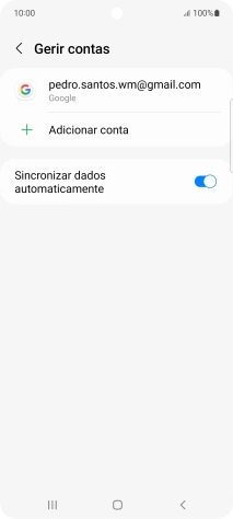 Prima Adicionar conta.