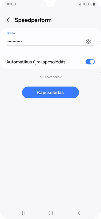 Írd be a Wi-Fi hálózatodhoz tartózó jelszót, és válaszd a Kapcsolódás lehetőséget.