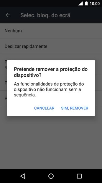 Prima SIM, REMOVER.