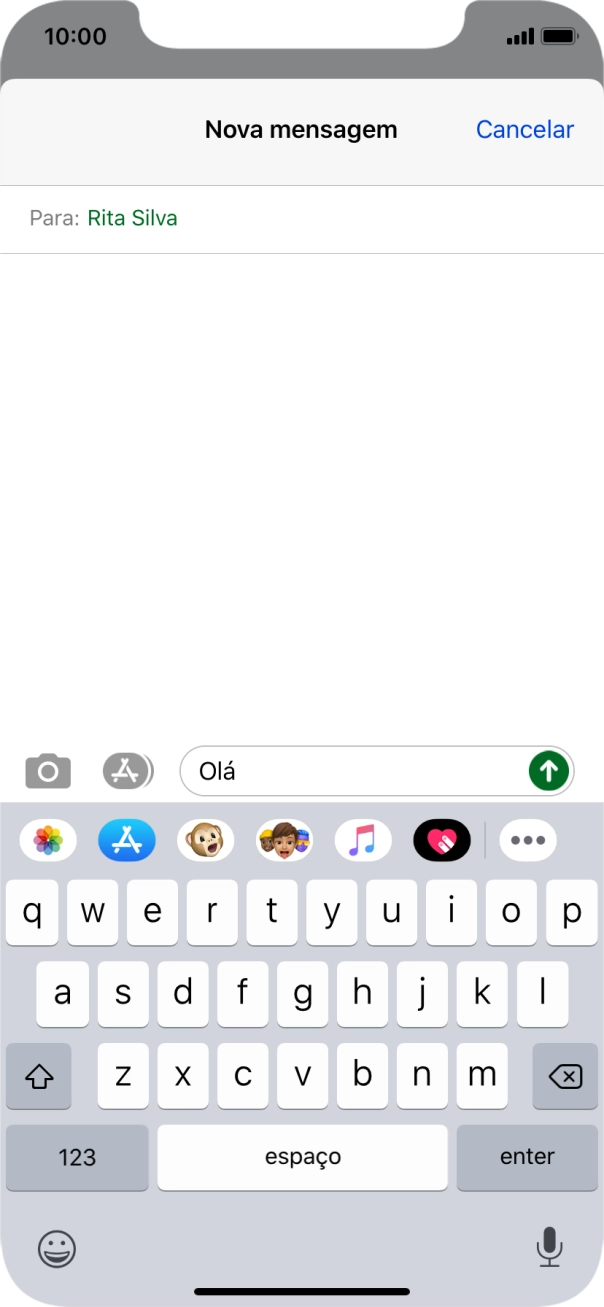Prima o ícone de imagens.