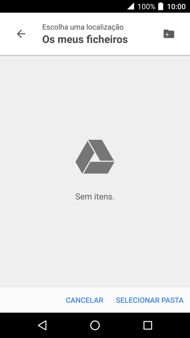 Prima SELECIONAR PASTA.