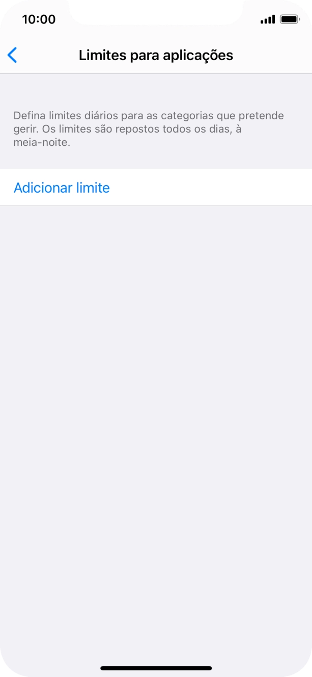 Prima Adicionar limite.