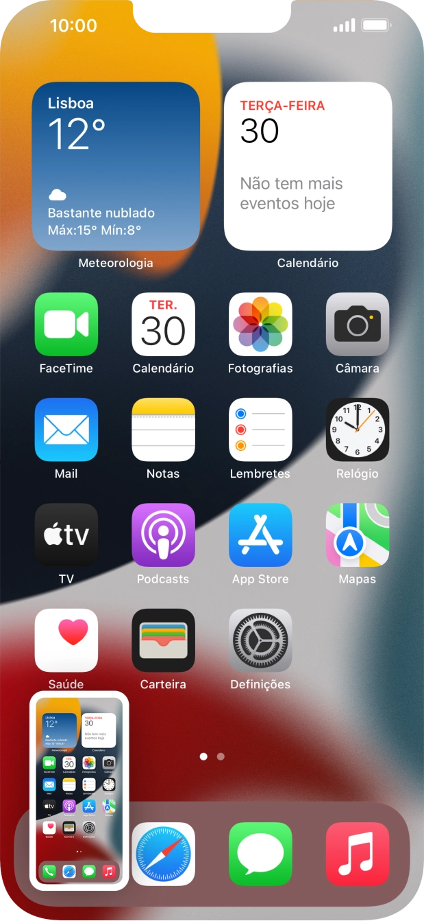 Para modificar a captura de ecrã prima a captura de ecrã e siga as indicações no ecrã para efetuar as modificações pretendidas.