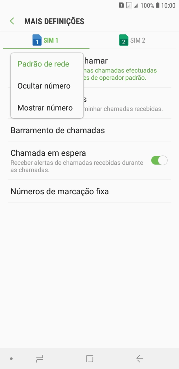 Prima Mostrar número para ativar a visualização do seu número.
