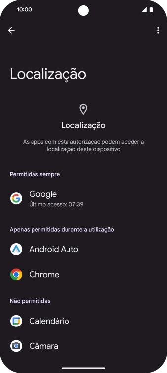 Prima a app pretendida.
