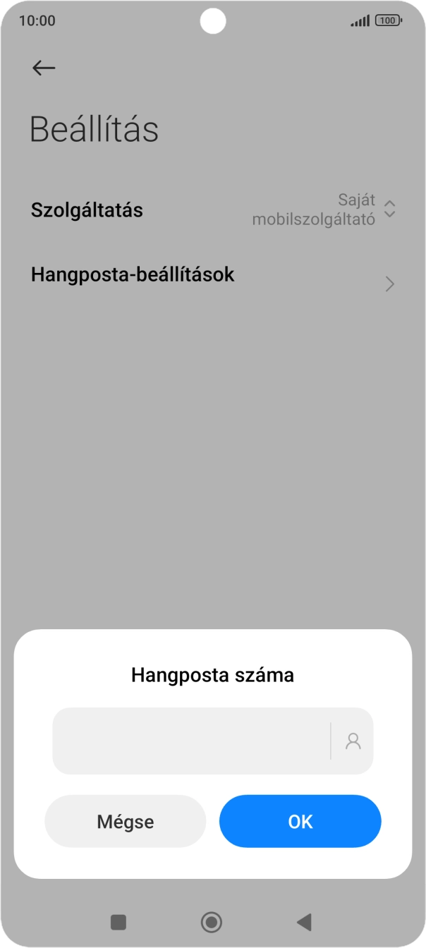 Írd be azt, hogy +36709090999, és válaszd az OK lehetőséget.