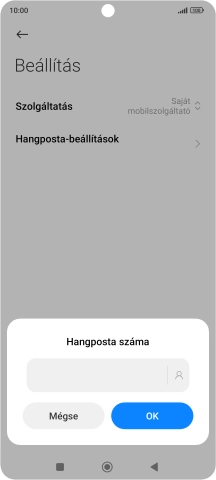 Írd be azt, hogy +36709090999, és válaszd az OK lehetőséget.
