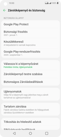 Válaszd a Válassza ki a képernyőzárat lehetőséget, és írd be az extra képernyőzárkódot, amit korábban már beállítottál.