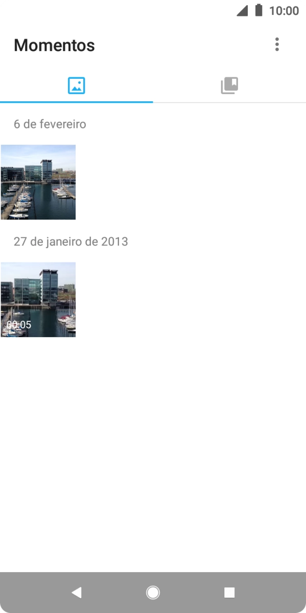 Prima a tecla de início para terminar e voltar ao ecrã inicial.