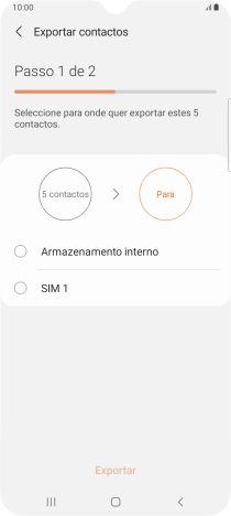 Prima o nome do cartão SIM.