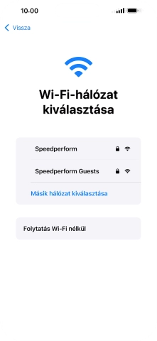 Válaszd ki a kívánt Wi-Fi hálózatot.