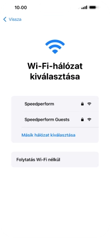Válaszd ki a kívánt Wi-Fi hálózatot.