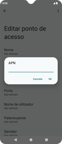 Introduza net2.vodafone.pt e prima OK.